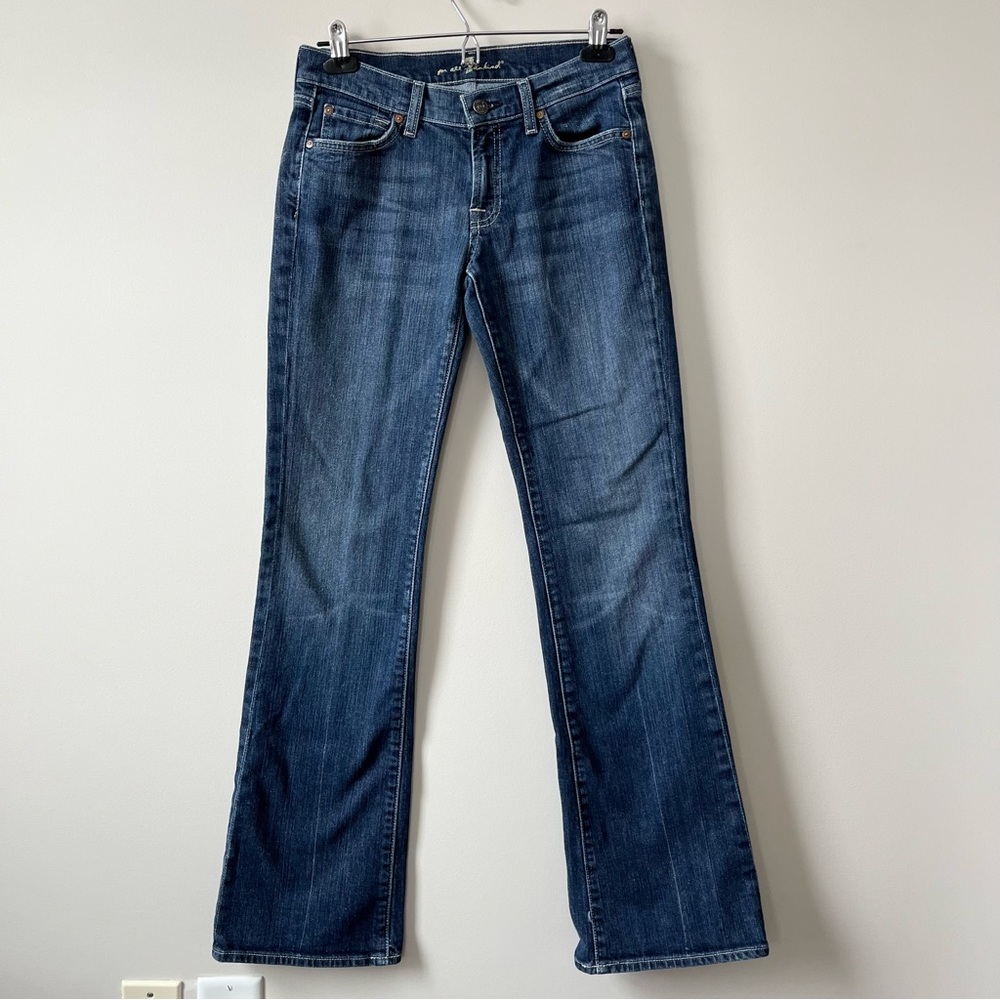 7 For All Mankind Women's Boot Cut Jeans - Dark Blue Wash